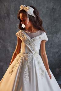 Vestidos de fiesta de boda para niños, ropa sin mangas de alta calidad, vestidos de flores blancas para niñas - Product Image 5