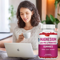 Complément alimentaire de marque privée OEM, gommes au magnésium avec prébiotiques et probiotiques pour le stress, le sommeil et la récupération