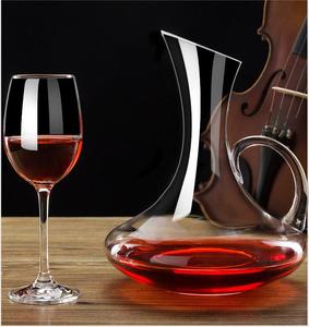 Decantador de vino tinto de vidrio inclinado elegante de alta calidad, estilo americano clásico transparente para <span class=keywords><strong>Bar</strong></span> en casa, único y Premium para regalo - Product Image 3