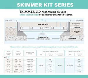 Kit de couvercle d'accès en béton pour écumoire, grille de drainage de <span class=keywords><strong>piscine</strong></span> - Product Image 4
