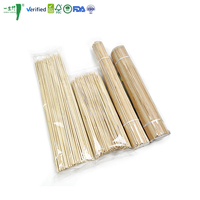 Teppo brochette jetable en bois bambou bâton résistance à la chaleur BBQ brochettes ensembles d'outils de qualité alimentaire pour les fêtes emballées dans des sacs