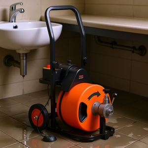 Desatascador de Drenajes YEVOR de 75 Pies x 1/2 Pulgada, Máquina para Tuberías de 1 a 4 Pulgadas con Alimentación Automática y Interruptor de Pie - Product Image 2