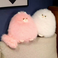 Adorable coussin en peluche chat à poils pointus, en coton PP et velours, jouet doux et câlin, cadeau parfait pour les filles