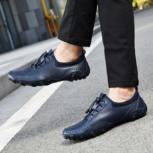 Accept Service Add 4 Season Hand Made Genuine Leather Casual Business Career <b>Dress</b> Shoes <b>Men</b> Loafers - Product Image 2