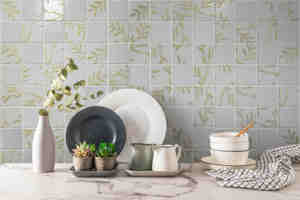 Carreaux de parquet en mosaïque moderne en émail avec motif graphique luminescent imprimé, design de lance, épaisseur de 6 mm, appartement, cuisine, salle de bain, sol de <span class=keywords><strong>piscine</strong></span> - Product Image 5