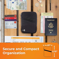 Dompet paspor pemegang dokumen perjalanan pemblokir RFID