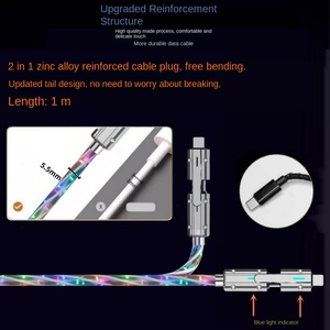 Đường dữ liệu sao bốn trong một đa chức năng nổ xuyên biên giới đầy màu sắc không khí xe hơi nhẹ hai cho hai điện thoại di động bện - Product Image 3