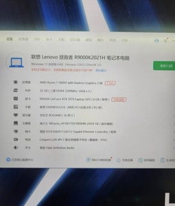 <b>Used</b> R7 5800H RTX3070-8G 16GB Memory <b>Laptop</b> Computer for Legion R9000K PC R9000k - Product Image 4