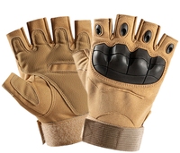 Guantes de Combate sin Dedos para Exteriores, Guantes de Protección para Hombre, para Senderismo y Ciclismo, Guantes Completos