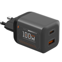 Bloc chargeur USB C entièrement compatible, charge rapide GaN 100W, chargeur de voyage compact 2 ports, adaptateur secteur pour ordinateur portable, iPhone