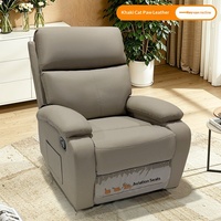 Fauteuil capsule monoplace avec massage électrique, mouvement de balancement multifonction, structure en bois, possibilité de dormir et de se reposer