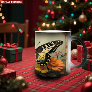 Custom Pet Photo Sublimation Mug Frosted Black 11oz <b>Ceramic</b> Heat Color Changing Magic <b>Cup</b> - Product Image 2