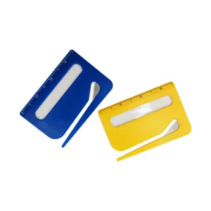 Pemotong Kertas Pisau Slitter Logo Kustom Pembuka Surat 3 In 1 Plastik Mini Pembuka Surat Diasah Plastik Baja Tahan Karat
