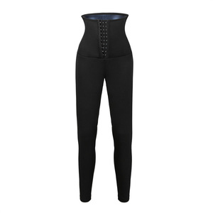 Pantalon de <span class=keywords><strong>sauna</strong></span> semi-occulant pour femme, leggings gainants taille haute avec crochets ajustables - Product Image 5