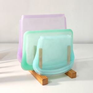 Sac de conservation alimentaire multifonctionnel pliable en silicone platine pur 800ML 400ML 200ML, bonne étanchéité, sacs à sandwich, <span class=keywords><strong>pochette</strong></span> sous vide - Product Image 4