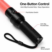 Bâton de signalisation LED à piles, lampe de signalisation pour la sécurité routière et les situations d'urgence