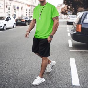 Summer Set Herren Zweiteiliges Set Jogger Set Quick Dry Mesh Kurzarm T-Shirt Benutzer definiertes Logo Zweiteiliger kurzer Herren anzug - Product Image 2