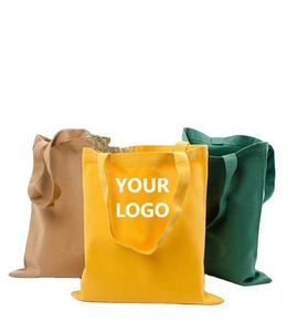 Customized Reusable Canvas Shopping Tote Bags Environmentally Friendly with Custom <b>Printed</b> Logo for Business - Product Image 2