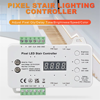 Bande LED RVB IC à couleurs de rêve avec capteur de mouvement pour escalier, contrôleur de pixels adressable, éclairage de marche à effet de poursuite, ruban LED pour éclairage de marches