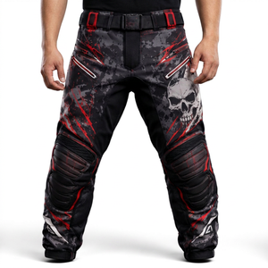 Customized <b>Paintball</b> Pants Skull Design Polyester Material Adjustable Waist Tear Resistant Compression Outdoor Games Protective - Product Image 1