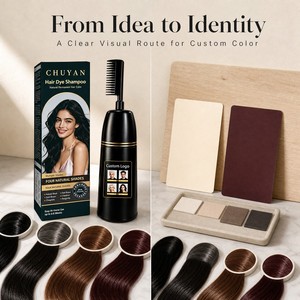 Crème colorante permanente pour cheveux Natural Essence Gray Coverage avec applicateur peigne, prix usine, qualité professionnelle - Product Image 1