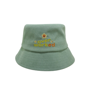 หมวกบักเก็ตยูนิเซ็กซ์พร้อมกระบังหน้าหมวกลายดอกไม้ปักโลโก้ออกแบบได้ตามต้องการสำหรับการเดินทางกลางแจ้งเสื้อผ้าลำลองสำหรับตกปลา - Product Image 1