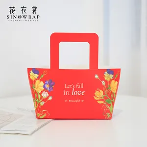 Nouveau design de sac à main en papier professionnel multifonction durable et écologique avec fleurs