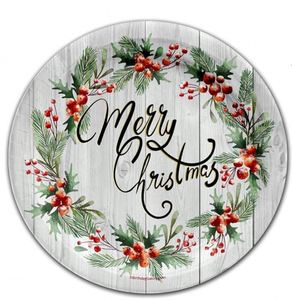 Modern 9 Inches Merry Christmas Decorative Paper <b>Plates</b> for Holiday Parties and Family Gatherings - Product Image 3
