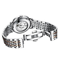 Montre mécanique automatique Olika pour homme, style minimaliste professionnel, bracelet en acier, résistance à l'eau 50m, 41mm