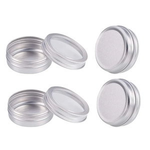 5ml 8ml 10ml 15ml 20ml 25ml 30ml 50ml 60ml 90ml rõ ràng cửa sổ Nắp mũ nông Vòng tins nhỏ Vòng nhôm thiếc Jar - Product Image 3