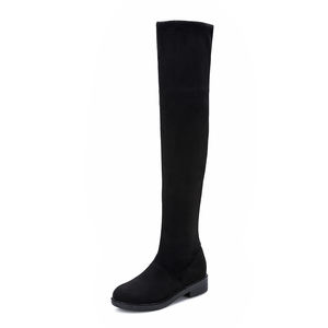 Botas de Invierno para Mujer, Tallas Grandes, por Encima de la Rodilla, Forradas de Felpa, Elásticas, Delgadas, para Piernas Gruesas, Parte Superior de Gamuza, Venta al Por Mayor, Personalizadas - Product Image 3