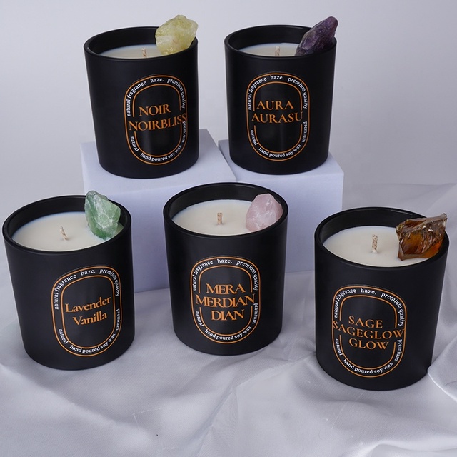 Aroma Candle Natural Soy Wax Aromatherapy Candle with Oud & Tobacco Glass Jar Premium Scented Candle for OEM ODM Bulk Business