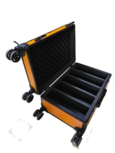 Étui de rangement pour cartes gradées Rollig <span class=keywords><strong>Orange</strong></span> à 5 rangées avec serrure TSA, étui de rangement pour cartes à collectionner avec roulettes pour PSA, GMA, HGA, NGS, SGC, CSG - Product Image 5