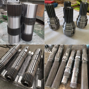 Arbre à cannelures robuste 40Cr sur mesure OEM, avec traitement thermique complet et durcissement par induction pour châssis de camion malaxeur à béton - Product Image 4