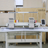 Machine à broder les casquettes informatisée haute vitesse Revhon à 2 têtes, 9/12/15 aiguilles, avec une zone de travail de 800*500 mm pour usage commercial