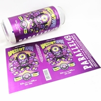 Etiqueta Adhesiva Personalizada para Latas de Cerveza, Impresión CMYK, Resistente al Agua, Vinilo Metalizado Brillante, PET, Excelente Adhesión, Rollo para Bebidas