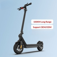 Nouvelle trottinette électrique pliable à 2 roues de 10 pouces en alliage d'aluminium X9, autonomie de 100 km, haute puissance, pour adultes, capacité de 150 kg, étanche