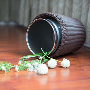 Huangtu plastic rattan woven Trash basket protection basket handmade wicker flower basket