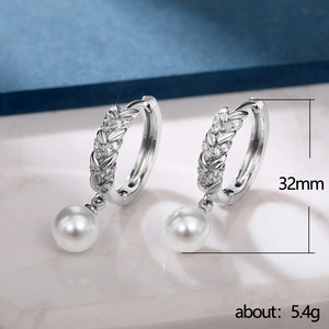 Orecchini a Forma di Spiga di Grano, Eleganti Orecchini Pendenti Ispirati alle Perle, Gioielli Minimalisti per Donne - Product Image 5