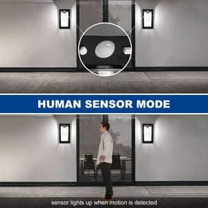 ไฟติดผนังพลังงานแสงอาทิตย์กลางแจ้ง3โหมดโคมไฟเซ็นเซอร์ตรวจจับการเคลื่อนไหวกันน้ำติดตั้งง่ายตกแต่งรั้วหลอดไฟขนาดใหญ่ - Product Image 3