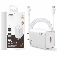 Chargeur rapide LDNIO PD 30W QC FCP PPS US EU pour téléphones portables, adaptateur secteur USB-C de voyage