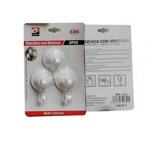 Suction Cup Hooks 3Pcs With Ventosa 2.0kg Capacity For Bathroom Kitchen Wall Mounting - Product Image 2