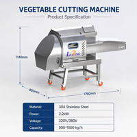 Multifunctionele groentesnijmachine, -slicer, -shredder, -dicer en -bandensnijder voor kool, sla, aardappel, wortel en fruitverwerking