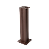 Poteau de balustrade en aluminium et verre robuste pour balcon et terrasse extérieurs