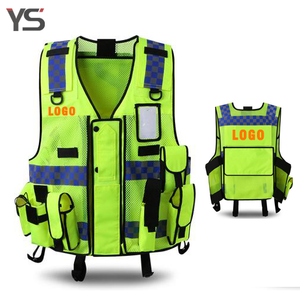 <span class=keywords><strong>Gilet</strong></span> de sécurité <span class=keywords><strong>haute</strong></span> <span class=keywords><strong>visibilité</strong></span> respirant en maille 3D 360 °   <span class=keywords><strong>Gilet</strong></span> de travail <span class=keywords><strong>tactique</strong></span> réfléchissant à carreaux avec plusieurs poches, logo personnalisé - Product Image 1