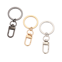 Lot de 28 mm de fermoirs mousquetons plats pivotants en alliage pour la fabrication de bijoux DIY, connecteurs et accessoires de porte-clés