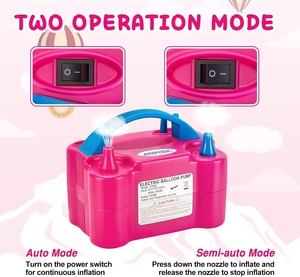 <span class=keywords><strong>AGPTEK</strong></span> 110V 600W Pompe à ballon à air électrique Rose Rouge Portable Double Buse Gonfleur/Souffleur Écologique pour la Décoration de Fête - Product Image 5