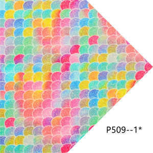 เกล็ดปลาหลากสี P509หนังสังเคราะห์แวววาวนางเงือกสำหรับกระเป๋ารองเท้าเครื่องประดับผมอุปกรณ์งานฝีมือ - Product Image 4