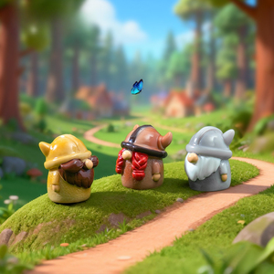 新款红胡子战士维京侏儒雕像可爱DIY装饰配件，迷你装饰品 - Product Image 3