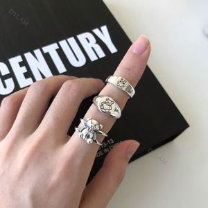 Dylam Women <b>Bear</b> Ring 925 Sterling Silver Solid Sterling Silver Plated <b>Bear</b> <b>Cute</b> Wrap Ring Adjustable Finger Band <b>Cute</b> Jewelry - Product Image 4